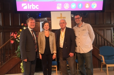 Sir David (pictured left) with Cllr Anita Forde and Cllr Peter Wrexham
